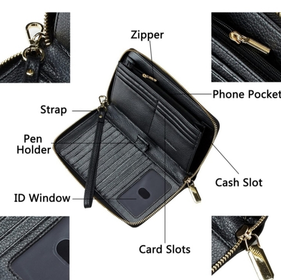 Womens Wallet Genuine Leather RFID Blockin… - Picture 2 of 9